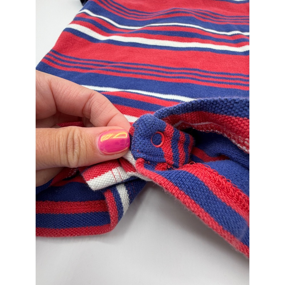 Ralph Lauren Polo Romper Baby Boy 6M Red White Blue Striped Short Sleeve USA - Picture 5 of 7